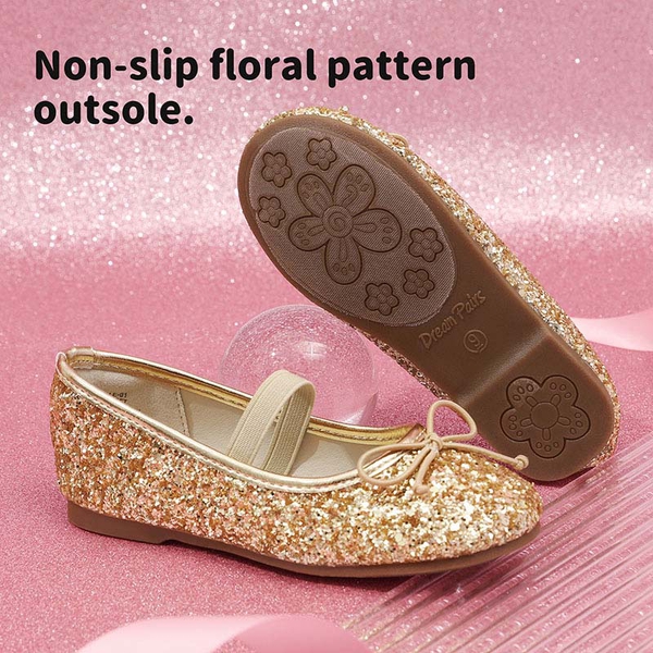Girl's Ballerina Flat Shoes - GOLD - 3